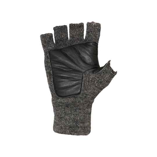 Alpaka Fingerlose Handschuhe mit Leder-Handfläche MACHA