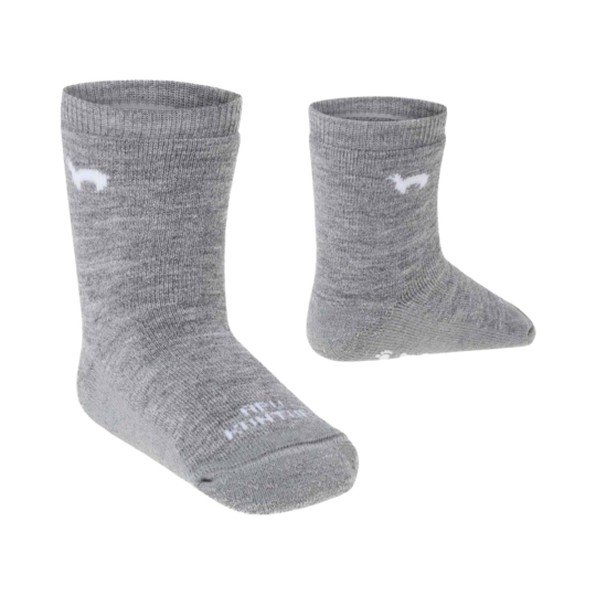 Alpaka Kinder ABS Socken, grau