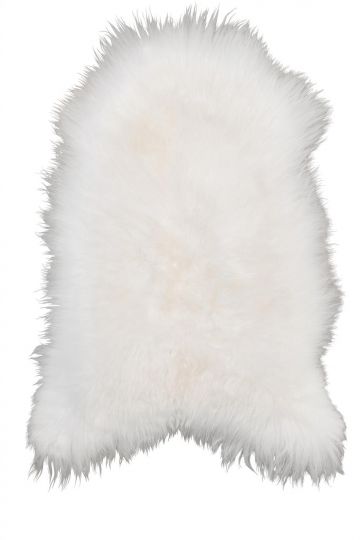 Peau de mouton d'Islande à long poils blanc