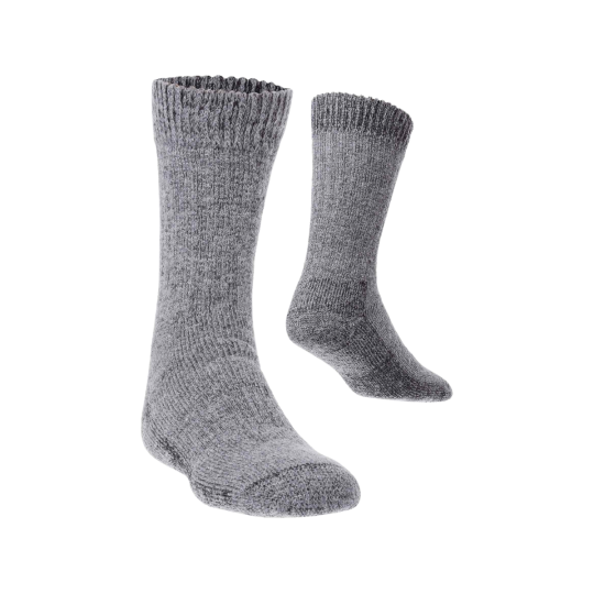Alpaka Frottee Socken grau meliert